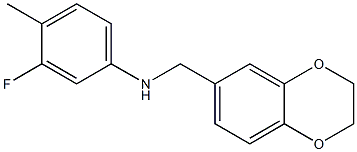 N-(2,3-dihydro-1,4-benzodioxin-6-ylmethyl)-3-fluoro-4-methylaniline Struktur