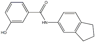 N-(2,3-dihydro-1H-inden-5-yl)-3-hydroxybenzamide Struktur