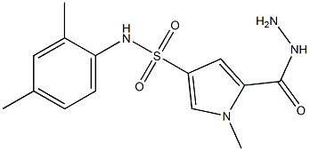 N-(2,4-dimethylphenyl)-5-(hydrazinocarbonyl)-1-methyl-1H-pyrrole-3-sulfonamide Struktur