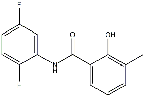 N-(2,5-difluorophenyl)-2-hydroxy-3-methylbenzamide Struktur