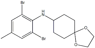 N-(2,6-dibromo-4-methylphenyl)-1,4-dioxaspiro[4.5]decan-8-amine Struktur