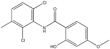 N-(2,6-dichloro-3-methylphenyl)-2-hydroxy-4-methoxybenzamide Struktur