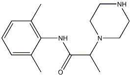 N-(2,6-dimethylphenyl)-2-(piperazin-1-yl)propanamide Struktur