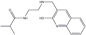 N-(2-{[(2-hydroxyquinolin-3-yl)methyl]amino}ethyl)-2-methylpropanamide Struktur