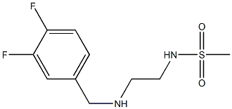 N-(2-{[(3,4-difluorophenyl)methyl]amino}ethyl)methanesulfonamide Struktur