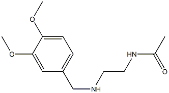 N-(2-{[(3,4-dimethoxyphenyl)methyl]amino}ethyl)acetamide Struktur