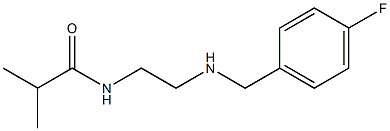 N-(2-{[(4-fluorophenyl)methyl]amino}ethyl)-2-methylpropanamide Struktur