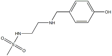 N-(2-{[(4-hydroxyphenyl)methyl]amino}ethyl)methanesulfonamide Struktur