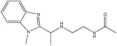 N-(2-{[1-(1-methyl-1H-1,3-benzodiazol-2-yl)ethyl]amino}ethyl)acetamide Struktur