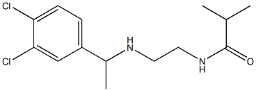 N-(2-{[1-(3,4-dichlorophenyl)ethyl]amino}ethyl)-2-methylpropanamide Struktur