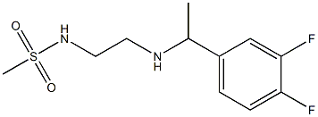 N-(2-{[1-(3,4-difluorophenyl)ethyl]amino}ethyl)methanesulfonamide Struktur