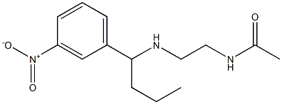 N-(2-{[1-(3-nitrophenyl)butyl]amino}ethyl)acetamide Struktur