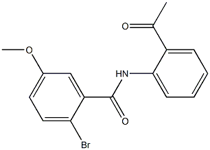 N-(2-acetylphenyl)-2-bromo-5-methoxybenzamide Struktur