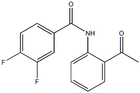 N-(2-acetylphenyl)-3,4-difluorobenzamide Struktur