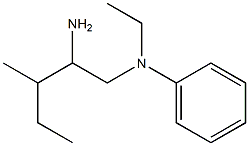 N-(2-amino-3-methylpentyl)-N-ethylaniline Struktur