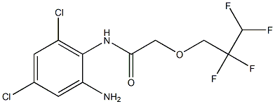 N-(2-amino-4,6-dichlorophenyl)-2-(2,2,3,3-tetrafluoropropoxy)acetamide Struktur