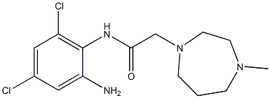 N-(2-amino-4,6-dichlorophenyl)-2-(4-methyl-1,4-diazepan-1-yl)acetamide Struktur