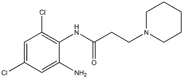 N-(2-amino-4,6-dichlorophenyl)-3-(piperidin-1-yl)propanamide Struktur