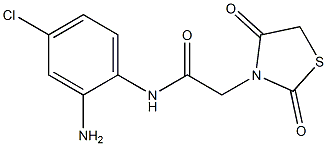 N-(2-amino-4-chlorophenyl)-2-(2,4-dioxo-1,3-thiazolidin-3-yl)acetamide Struktur