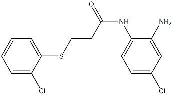 N-(2-amino-4-chlorophenyl)-3-[(2-chlorophenyl)sulfanyl]propanamide Struktur