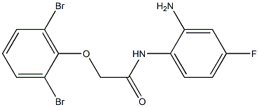 N-(2-amino-4-fluorophenyl)-2-(2,6-dibromophenoxy)acetamide Struktur