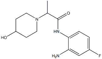 N-(2-amino-4-fluorophenyl)-2-(4-hydroxypiperidin-1-yl)propanamide Struktur