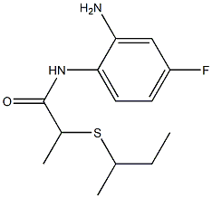 N-(2-amino-4-fluorophenyl)-2-(butan-2-ylsulfanyl)propanamide Struktur