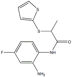 N-(2-amino-4-fluorophenyl)-2-(thiophen-2-ylsulfanyl)propanamide Struktur