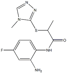 N-(2-amino-4-fluorophenyl)-2-[(4-methyl-4H-1,2,4-triazol-3-yl)sulfanyl]propanamide Struktur