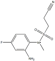 N-(2-amino-4-fluorophenyl)-2-cyano-N-methylethane-1-sulfonamido Struktur