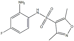 N-(2-amino-4-fluorophenyl)-3,5-dimethyl-1,2-oxazole-4-sulfonamide Struktur