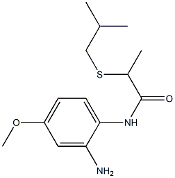 N-(2-amino-4-methoxyphenyl)-2-[(2-methylpropyl)sulfanyl]propanamide Struktur