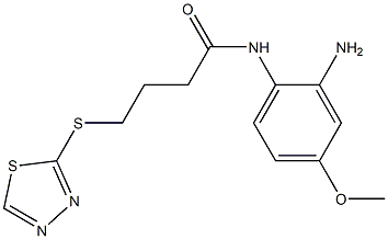 N-(2-amino-4-methoxyphenyl)-4-(1,3,4-thiadiazol-2-ylsulfanyl)butanamide Struktur