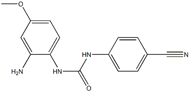 N-(2-amino-4-methoxyphenyl)-N'-(4-cyanophenyl)urea Struktur