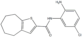 N-(2-amino-5-chlorophenyl)-4H,5H,6H,7H,8H-cyclohepta[b]thiophene-2-carboxamide Struktur