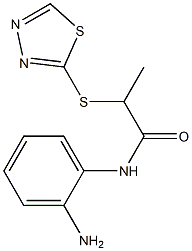 N-(2-aminophenyl)-2-(1,3,4-thiadiazol-2-ylsulfanyl)propanamide Struktur