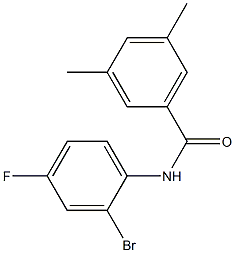 N-(2-bromo-4-fluorophenyl)-3,5-dimethylbenzamide Struktur