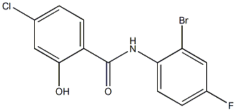 N-(2-bromo-4-fluorophenyl)-4-chloro-2-hydroxybenzamide Struktur