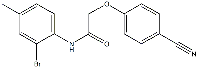 N-(2-bromo-4-methylphenyl)-2-(4-cyanophenoxy)acetamide Struktur