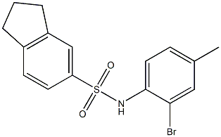 N-(2-bromo-4-methylphenyl)-2,3-dihydro-1H-indene-5-sulfonamide Struktur