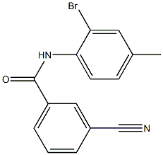 N-(2-bromo-4-methylphenyl)-3-cyanobenzamide Struktur