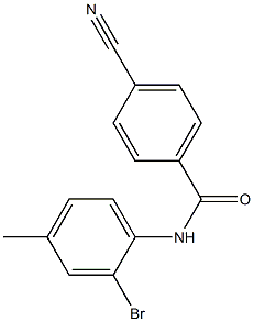 N-(2-bromo-4-methylphenyl)-4-cyanobenzamide Struktur