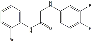 N-(2-bromophenyl)-2-[(3,4-difluorophenyl)amino]acetamide Struktur