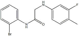 N-(2-bromophenyl)-2-[(3-fluoro-4-methylphenyl)amino]acetamide Struktur