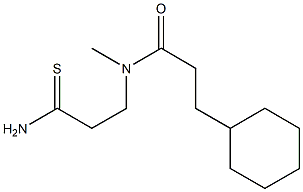 N-(2-carbamothioylethyl)-3-cyclohexyl-N-methylpropanamide Struktur