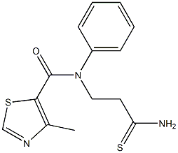 N-(2-carbamothioylethyl)-4-methyl-N-phenyl-1,3-thiazole-5-carboxamide Struktur