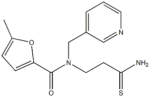 N-(2-carbamothioylethyl)-5-methyl-N-(pyridin-3-ylmethyl)furan-2-carboxamide Struktur