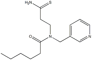 N-(2-carbamothioylethyl)-N-(pyridin-3-ylmethyl)hexanamide Struktur