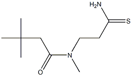 N-(2-carbamothioylethyl)-N,3,3-trimethylbutanamide Struktur