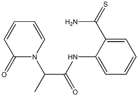 N-(2-carbamothioylphenyl)-2-(2-oxo-1,2-dihydropyridin-1-yl)propanamide Struktur